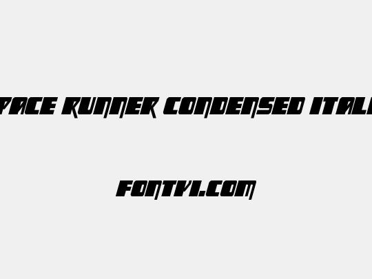 Space Runner Condensed Italic