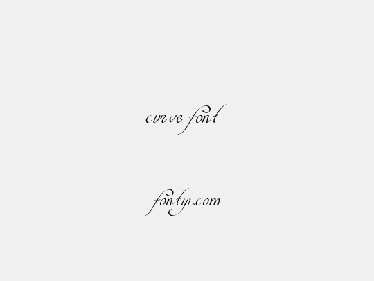 curve font