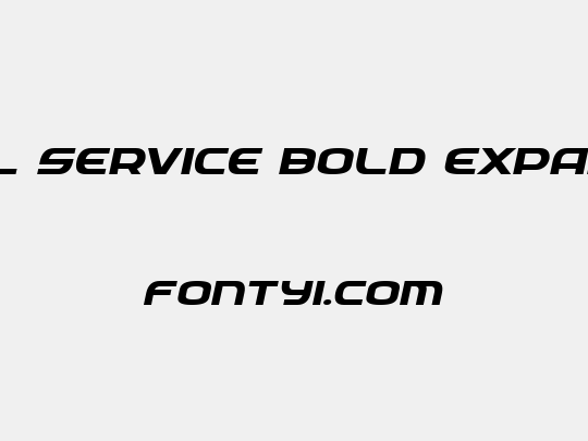 Federal Service Bold Expanded Italic