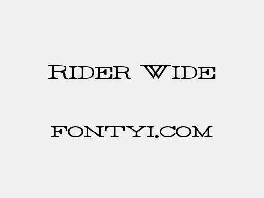 Rider Wide