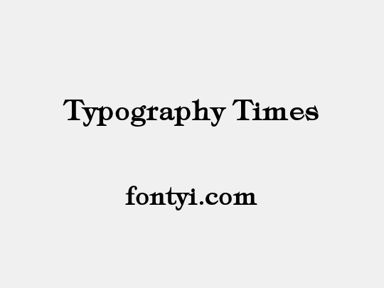 Typography Times