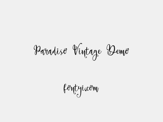 Paradiso Vintage Demo