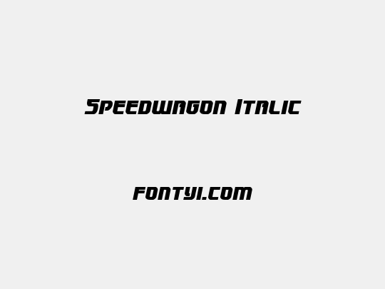 Speedwagon Italic