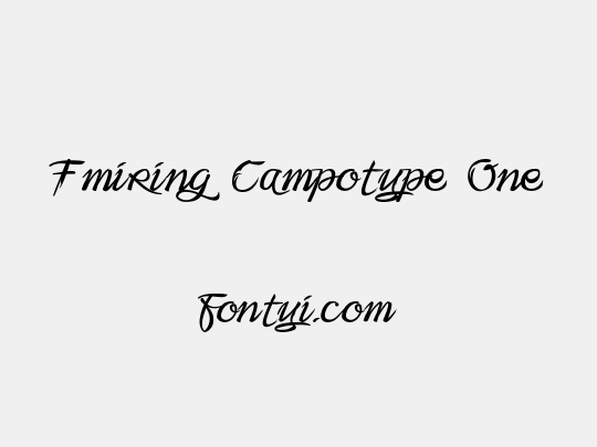Fmiring Campotype One