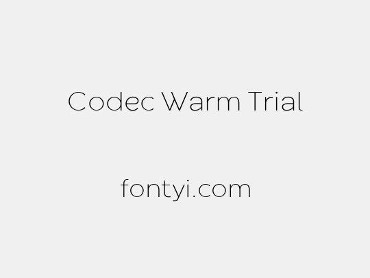 Codec Warm Trial