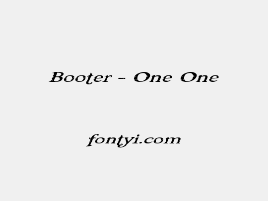 Booter - One One