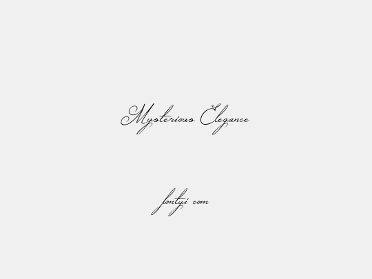 Mysterious Elegance