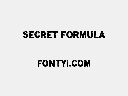 Secret Formula