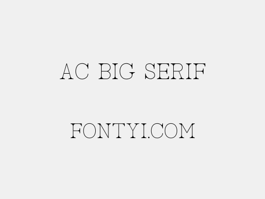 AC Big Serif