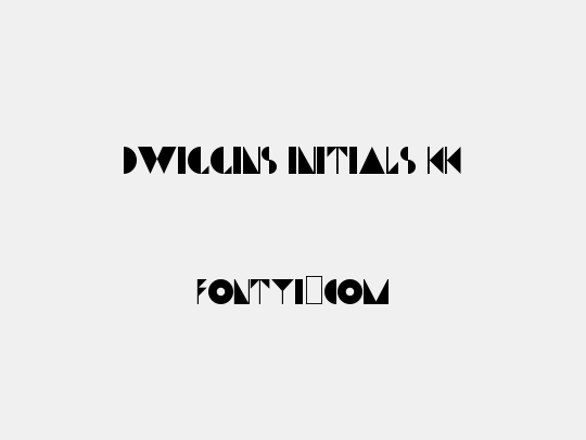 Dwiggins Initials KK