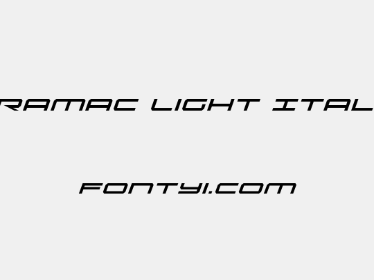 Oramac Light Italic