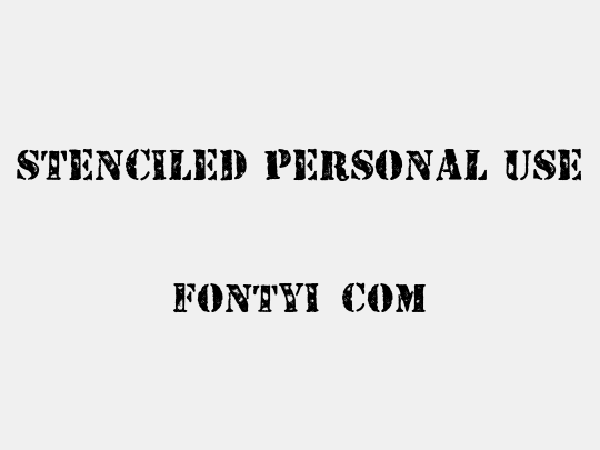 STENCILED PERSONAL USE