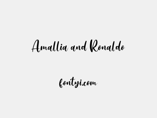 Amallia and Ronaldo