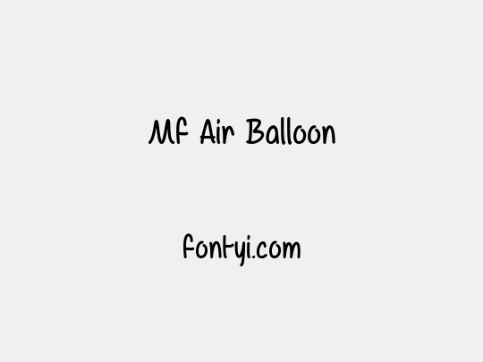 Mf Air Balloon