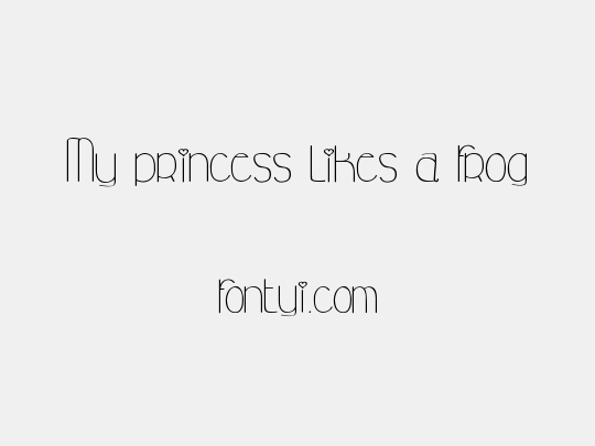 My princess likes a frog