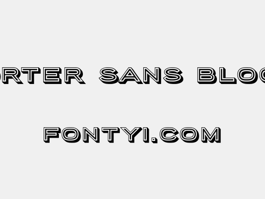 Porter Sans Block
