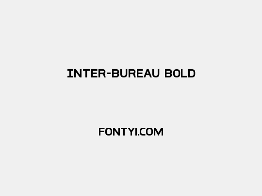 Inter-Bureau Bold