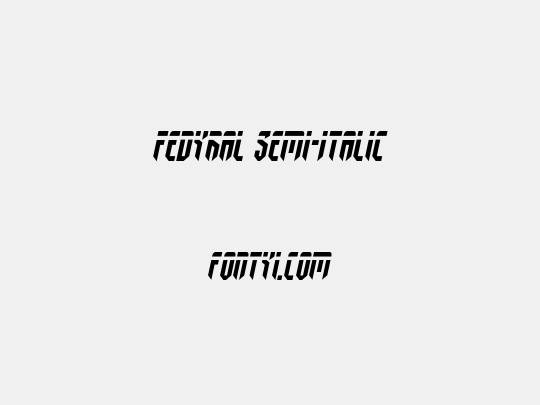 Fedyral Semi-Italic