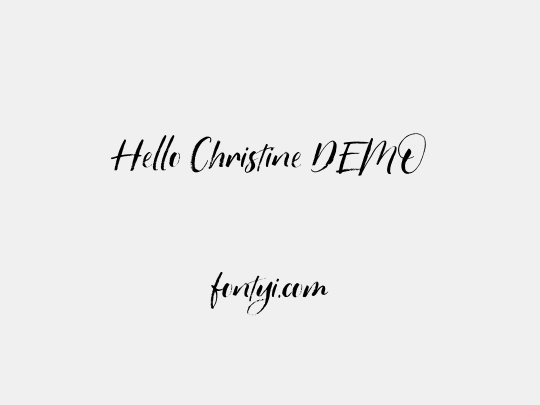 Hello Christine DEMO