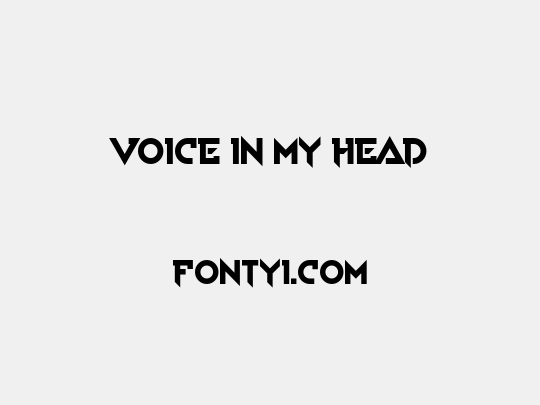 Voice In My Head