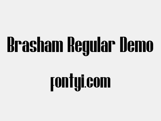 Brasham Regular Demo