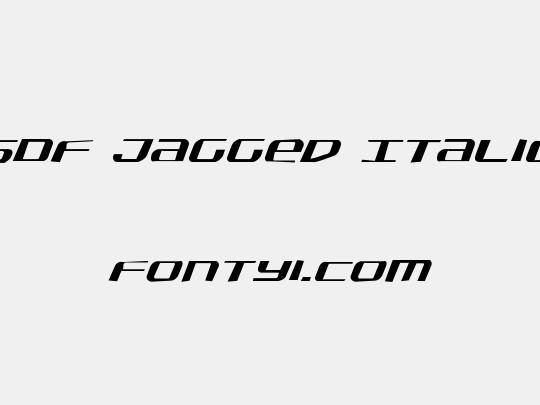 SDF Jagged Italic