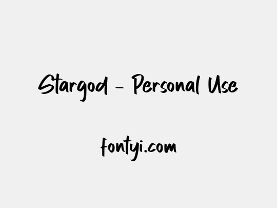 Stargod - Personal Use