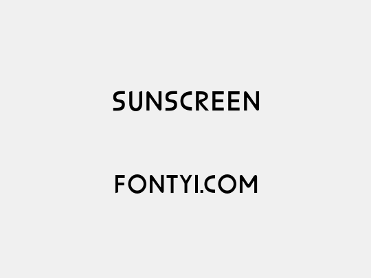 Sunscreen