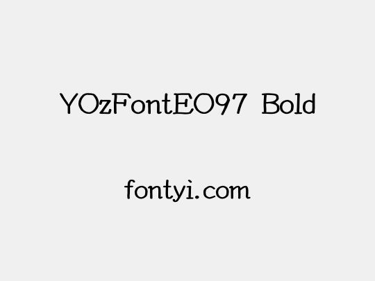 YOzFontEO97 Bold