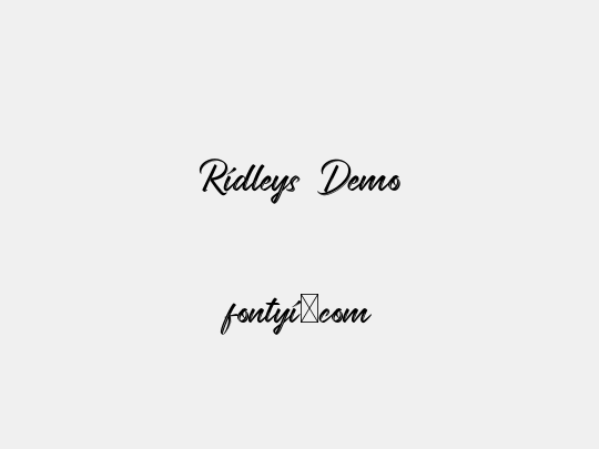 Ridleys Demo