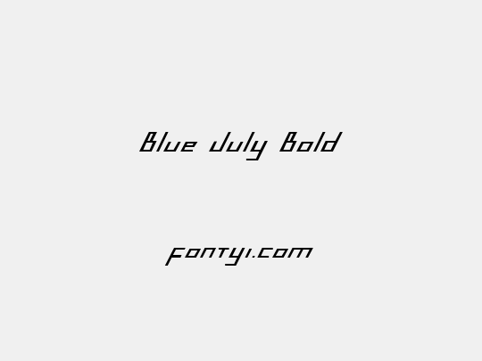 Blue July Bold