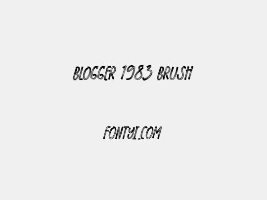 BLOGGER 1983 BRUSH