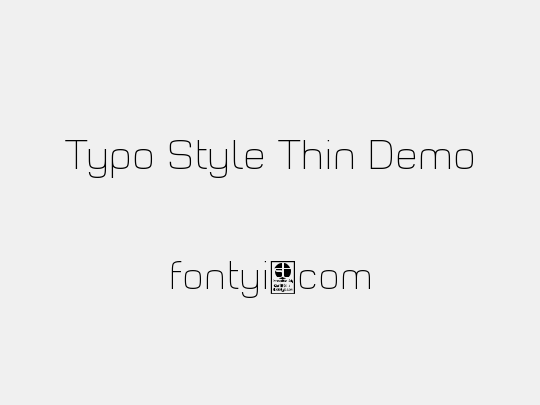 Typo Style Thin Demo