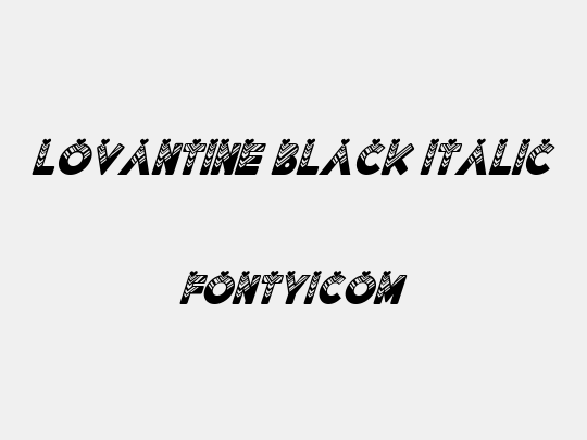 Lovantine Black italic