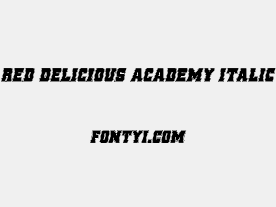 Red Delicious Academy Italic