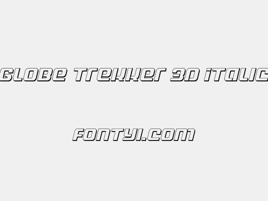 Globe Trekker 3D Italic