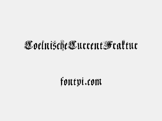 CoelnischeCurrentFraktur