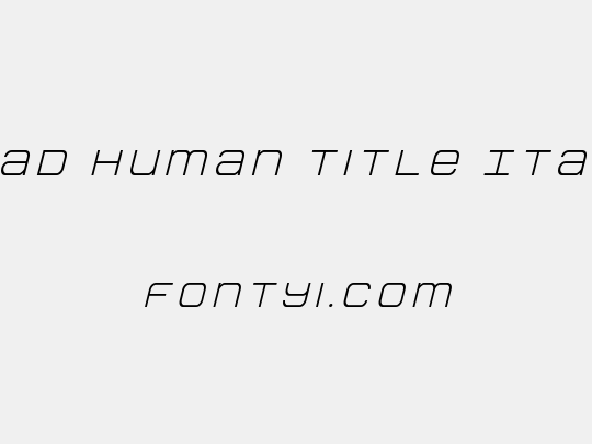 Head Human Title Italic