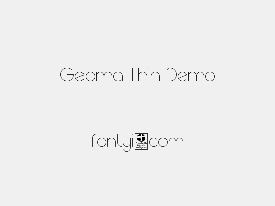 Geoma Thin Demo