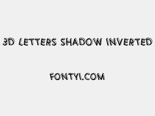 3D Letters Shadow Inverted