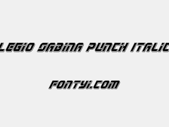 Legio Sabina Punch Italic