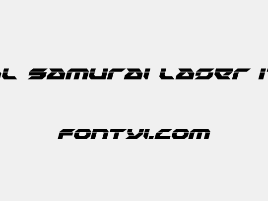 Royal Samurai Laser Italic