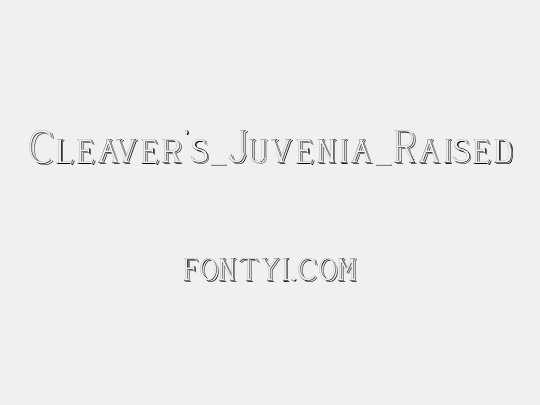 Cleaver's_Juvenia_Raised