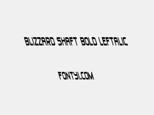 Blizzard Shaft Bold Leftalic