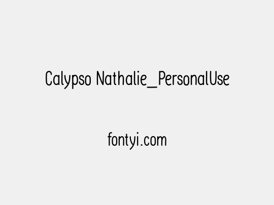 Calypso Nathalie_PersonalUse
