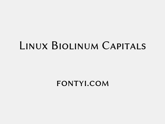 Linux Biolinum Capitals