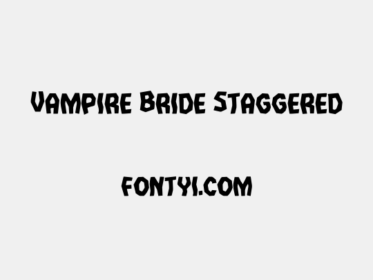 Vampire Bride Staggered