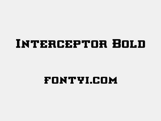 Interceptor Bold