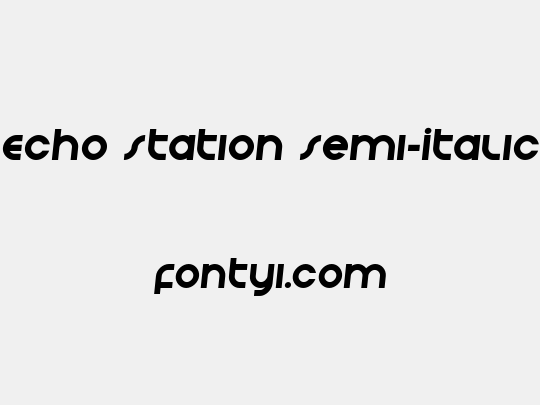 Echo Station Semi-Italic