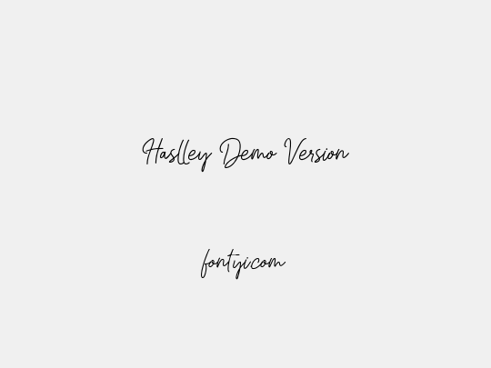 Haslley Demo Version